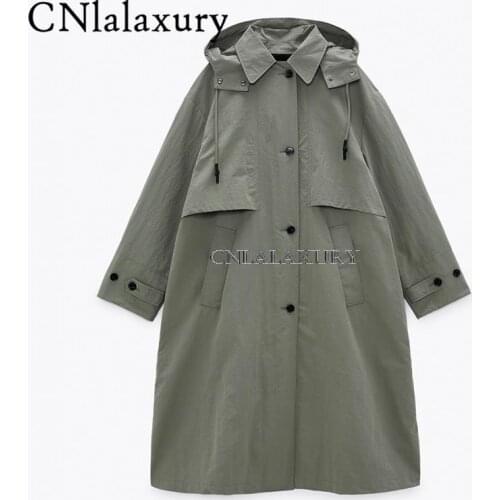 Женские тренчи с капюшоном Cnlalaxury China At AliExpress