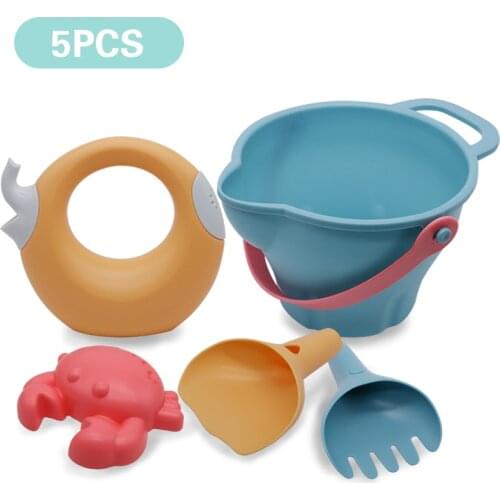 Baby Summer Kids Beach Game Toy Children Sandbox Toys Silicone Soft Sand Beach Set Kit Toys for Beach Play Sand Water Play Cart