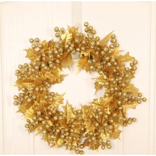 Artificial Christmas Wreath for Home Party Wall Lintel Door Window Hanging Decorations Festive Supplies Photo Prop 1pc