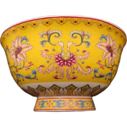 Chinese old porcelain Pastel Painting Enamel-glazed flower pattern bowl