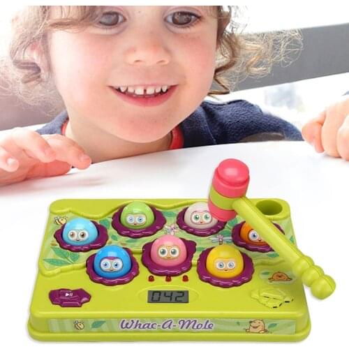 Colorful Wooden Whack-A-Mole Game Early Educational Toys Kids Durable Colorful Hand Knocking Gophers Montessori Toy For Children