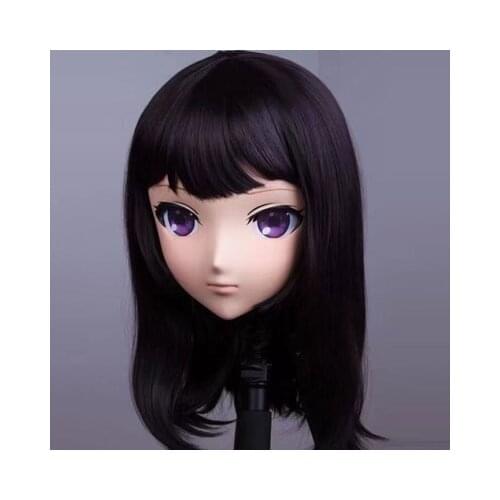 LiLi Mask 103) Girl Half Head Halloween Realistic Silica Mask Cosplay Japanese Comic Anime Kigurumi Mask BJD Crossdresser Doll