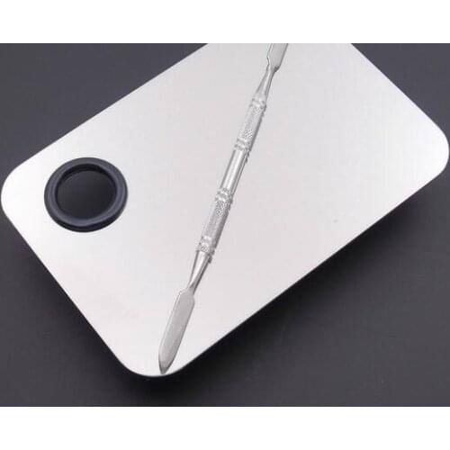 Fashion Hot Beauty Stainless Makeup Nail Eye Shadow Mixing Palette Spatula Cosmetic Tool