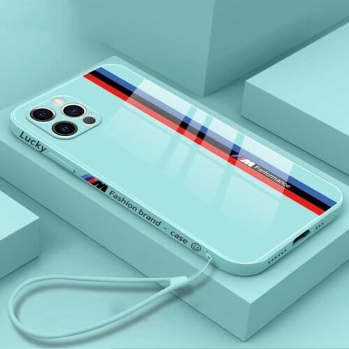 Fashion Case For iphone 12 11 Pro Max XS Max XR X 7 8 Plus SE 2020 Glass Case Soft Liquid silicone protective Back Cover
