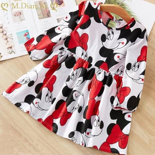 Girls New Dress Spring and Autumn Baby Girls Dress Rose Pattern Dress Longsleeve Party Princess Dress Christmas Kids Dress