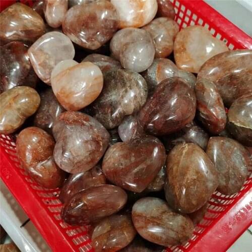 New Natural Crystal Healing Quartz Red Crystal red healer Heart Quartz for home decoration