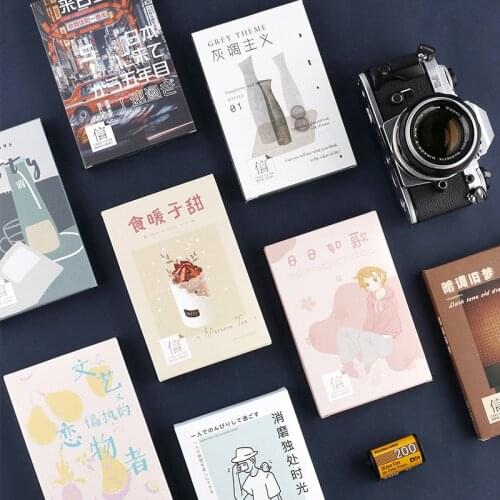 30 Sheets/Set Melodious Ditty Grey Theme Postcard Greeting Card Message Card Birthday Gift Card