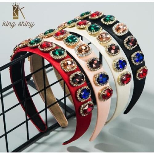 Summer Design Baroque Crystal Headband for Woman Luxury Geometric Rhinestone Paded Tiara Crowns Bridal Wedding Hair Accessories