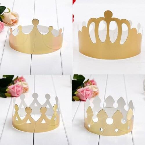 500pcs Adjustable Paper Celebration Crown Shape Party Hat Birthday Cap Adult Kids Birthday Party Supplies Christmas