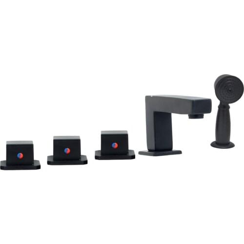 Foldable Baby Bathtub Faucet Black Mixer Water Tap Jacuzzi Accessories Shower Switch Control Hot Cold Valve Waterfall Spout