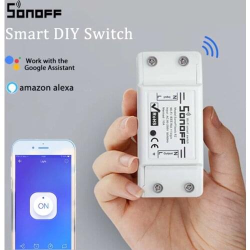 SONOFF Basic R2 Wifi Timer Smart DIY Mini Switch Support EWelink APP Remote Control Automation Compatible With Google Home Alexa