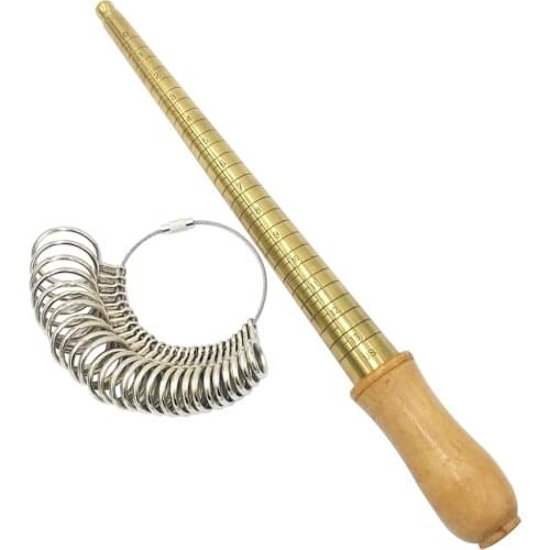 Standard Ring Sizer Mandrel Stick Vintage Finger Gauge Ring Measuring Sizes Jewelry Tool Set Equipments HK US SIZE