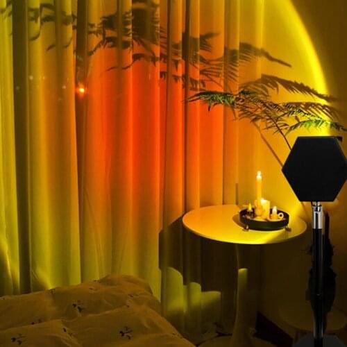 Dusk Projector Lamp Sunrise Atmosphere Led Night Light Home Bedroom Cafe Shop Photo Background Wall Decoration Projector Lamp