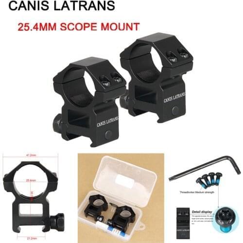 Canis Latrans Tactical airsoft accessories 25.4mm scope Rings 21.2mm Rail Scope Mount for hunting rifle scope GZ24-0106B