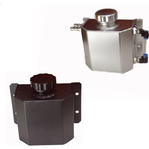 Universal Oil Catch Tank Radiator Overflow Coolant Recovery Water Bottle Can Polished Reservoir Aluminum 1000ml