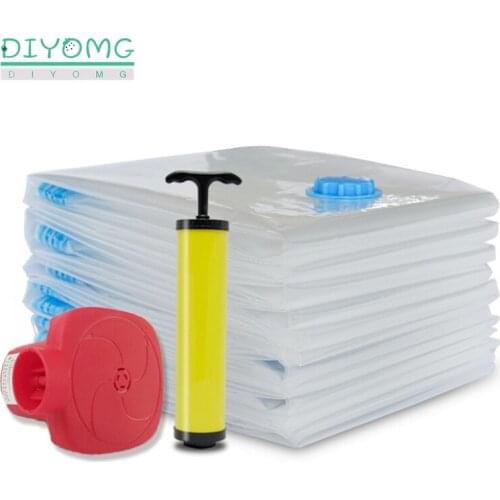 Vacuum Bag For Clothes Home Storage Bag Organizer Transparent Border Foldable Compressed Large Seal Space Saving Seal Bags