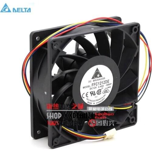 For delta FFC1212DE Original 12cm 12038 120mm DC 2.4A ball bearing fan violence powerful case fan