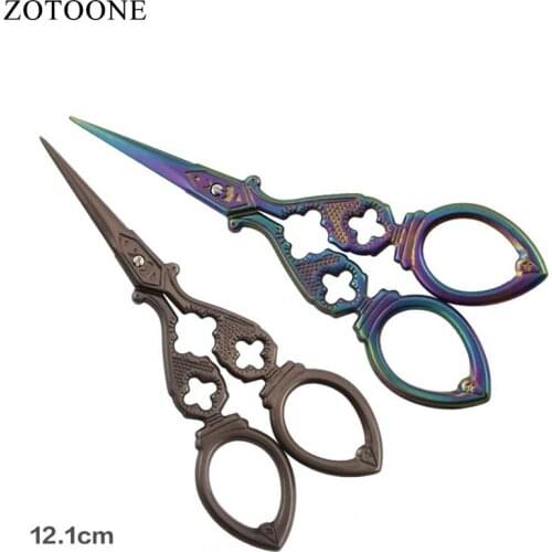 ZOTOONE Vintage Makas Steel Zigzag Mini Scissors Tailor Antique Craft Embroidery Trimming Scissors Sewing Pinking Shears Fabric