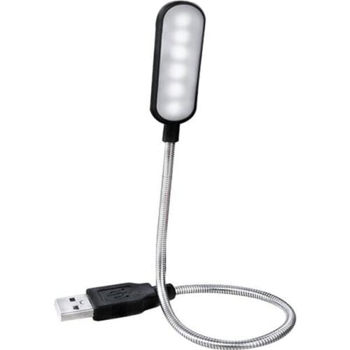 Power Bank Laptop Notebook PC Computer Portable USB LED Mini Book Light Reading Light Table Lamp Flexible 6leds USB Lamp