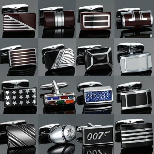 AS High quality blue apple Cufflinks new fashion jewelry enamel crystal clover Cufflinks mens Wedding Shirt badge pin gift