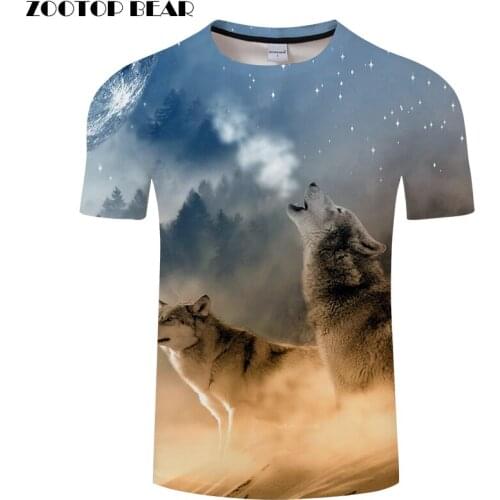 In Winter Wolf 3D Tee Shirt Ice t shirt Men Women tshirts Summer Casual Short Sleeve O-neck Camisetas Drop Ship ZOOTOP BEAR