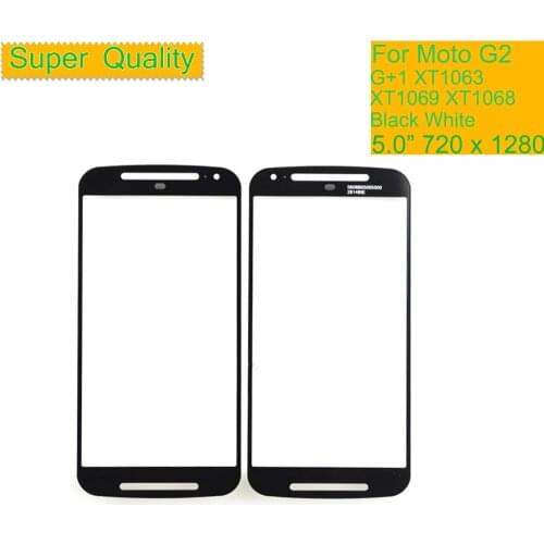 10Pcs/lot For Motorola Moto G2 G+1 XT1063 XT1069 XT1068 Touch Screen Front Outer Glass Panel Lens NO LCD Display Digitizer