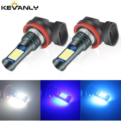 2PCS CANBUS Car Fog lights H8 H9 H11 LED 3030 24SMD with 3030 Chips 6000K White Auto Fog Lamp Day Running Light 12V