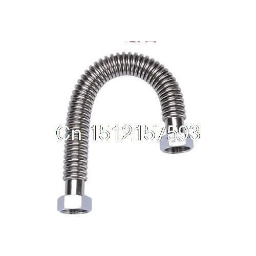3/4" Female BSP Thread Stainless Steel Corrugated Pipe Water Inlet Hard Tube Cold Hot Water 30cm-80cm Arbitrary Bending Shaped