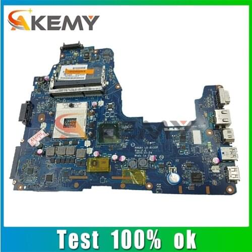 AKEMY K000128590 Laptop motherboard For Toshiba A660 A665 Notebook Mainboard LA-6832P HM65 DDR3