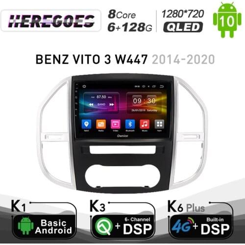 Carplay PX6 10.1" 8Core Android 10 Car DVD Player Navigation For Mercedes Benz Vito 3 W447 2014-2020 4G LTE Navigation GPS Radio