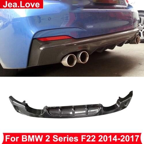 Real Carbon Fiber Bumper Rear Lip Protector Car Body Modification Kits Part for BMW 2 Series F22 2014-2017 Car Rear Lip