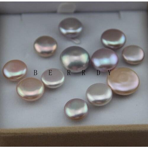 9-17mm Big Size Natural Freshwater Pearl Beads, Loose Button Pearl Baroque Beads, Fashion Women Jewelry DIY Accessories