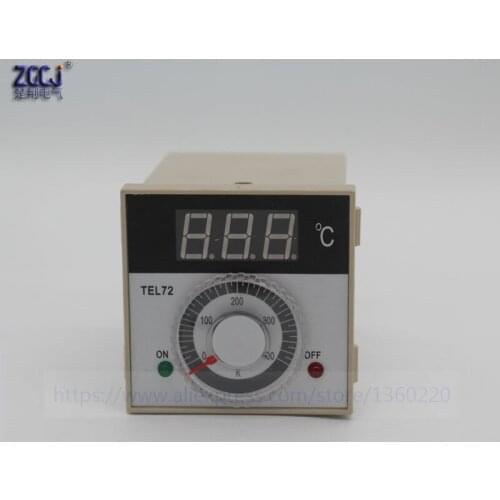 Digital thermostat temperature panel meter with knob K , 0-400 degree TEL72-9001B oven flapjack temperature controller