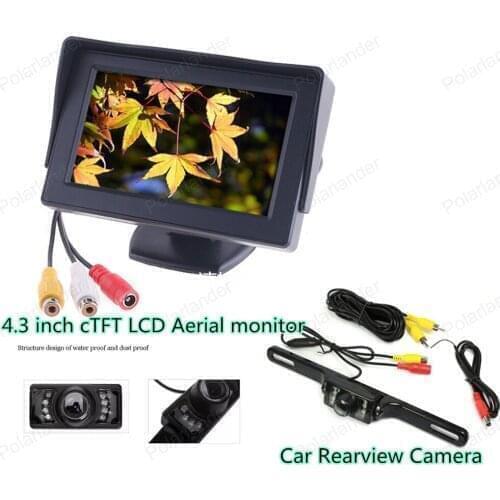 4.3 inch color TFT LCD Aerial monitor display rearview FPV HD Waterproof screen with Car Backup Parking Camera