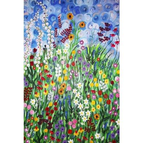 Flower world The wooden puzzle 1000 pieces ersion jigsaw puzzle white card adult childrens educational toys