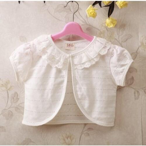 Kids Girls Cardigan Summer Children Cape Cloak Cotton Dress Shawl Girls Flower Clothes Fashion Cardigan Baby Girls Shawl