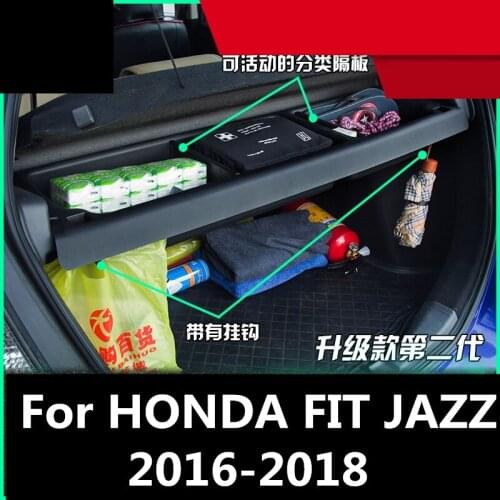 For HONDA FIT JAZZ 2016-2018 Car styling tank trunk pallet storage box storage tank case Interior decoration Auto Accessories