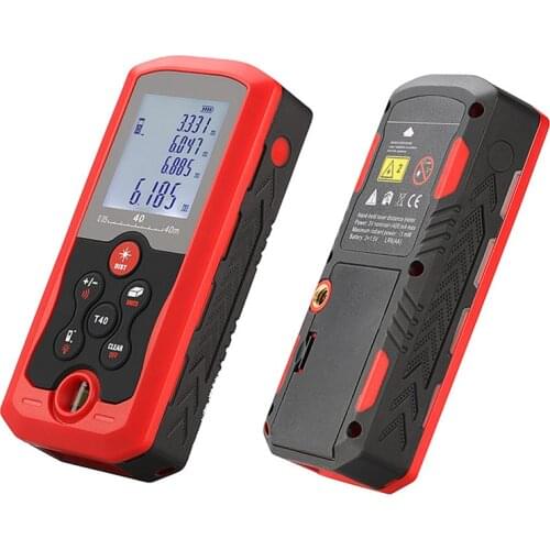 FJS IP54 Dust-proof Digital Laser Distance Meter 0.05-40M Hand-held Electronic Rangefinder Measuring Tools