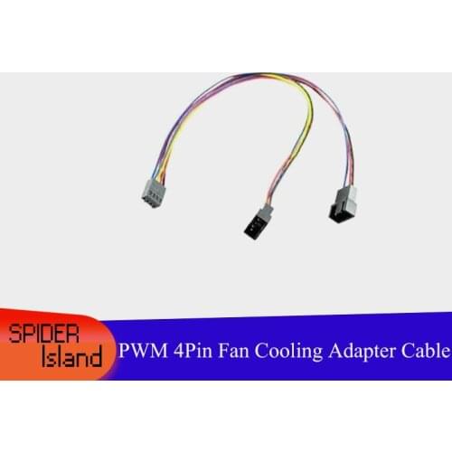 Hot Sell Fan Cooling Adapter Cable PWM 4Pin Available Speed Fan Cooling Adapter Cable 20CM 1/2 Splitter Power Cable
