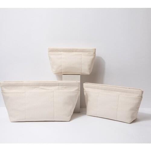 Canvas zipper bag bag inner bag finishing bag inner bag multifunctional cosmetic bag
