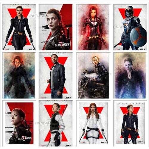 Disney 5d Diy Diamond Painting Black Widow Movie Poster Marvel Superhero Diamond Mosaic Embroidery Cross Stitch Home Decor Gift