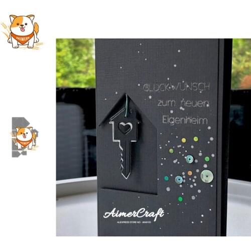 Key House Creative Metal Cutting Dies Scrapbooking Stencil DIY Decorative Embossing Craft Die Cuts Card Making New Dies For 2019