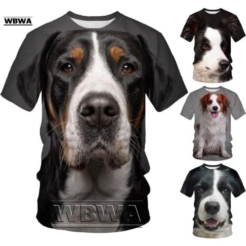 Summer New Dog 3d Printed T-shirt Mens Fashion Casual T-shirt 100-6XL