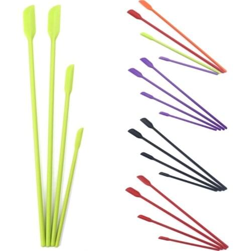 Mini Silicone Spatula Spatula Set of 4 Last Drop Spatula Small Makeup Spatula Beauty Spatul Tiny Silicone Spatulas