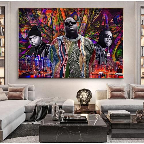 Fashion Street Graffiti Wall Art Hip Hop Boy Posters Print Canvas Painting Bedroom Color Pictures Living Room Decor Gift