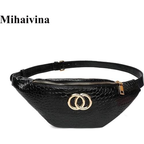 Mihaivina Chest Bag Luxury Waist Bag Women Fanny Pack Leather Belt Bag Sports Shoulder Bags Pouch Packs Waist Pack Purse Running