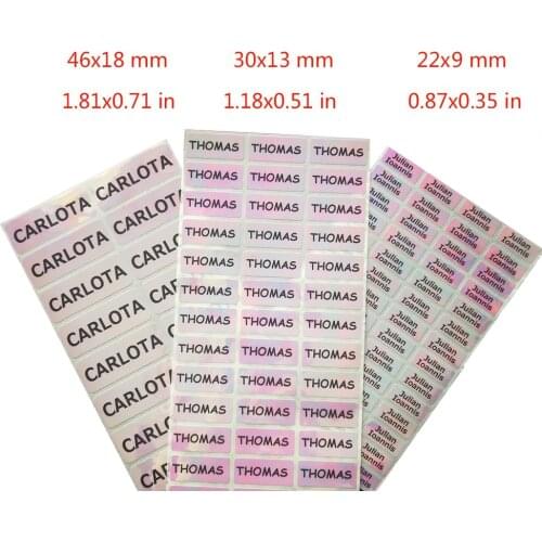 Colorful Personalized Name Stickers Students Labels Personal Belongings Tag Waterproof Customized Adhesive Name Stickers Laptop