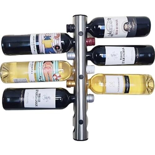 Delicate Wine Holders Accessories Stainless Steel Wine Rack Bar Wall Mounted Kitchen Holder 12 And 8 Bottles Bar Gadgets Holders