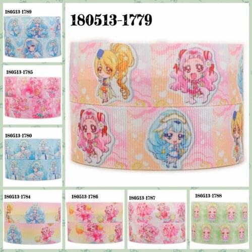 New sales 50 yards cure etoile Japanese cartoon girl ribbon printed grosgrain,satin ribbons free shipping