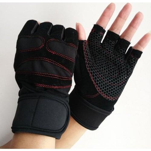 New Sports Weight Lifting Gym Gloves unisex Fitness Training Workout Wrist Wrap Exercise Half Finger Glove For Men Women